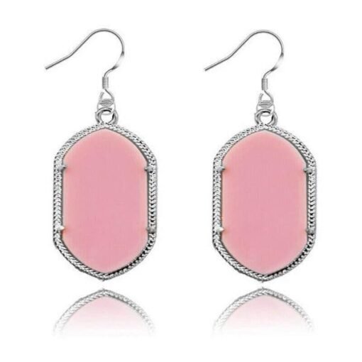 Druzy Sparkle Oblong Necklace & Earrings Set Jewelry – Image 6