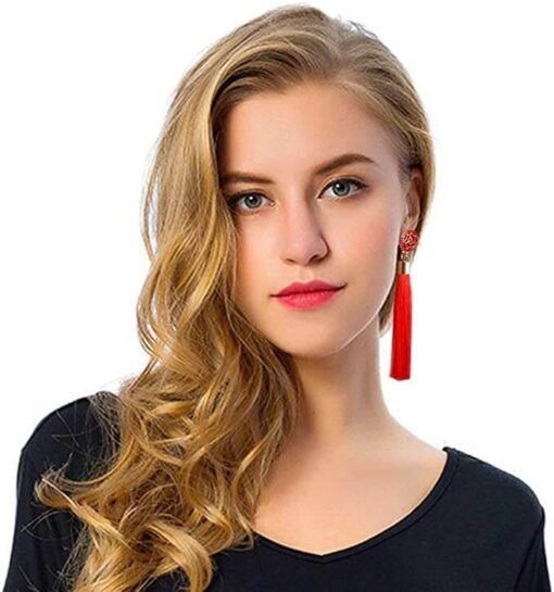Elegant Boho Long Tassels Dangle Earrings