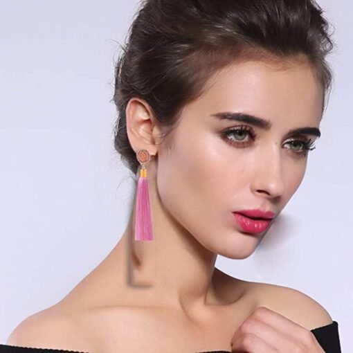 Elegant Boho Long Tassels Dangle Earrings – Image 6