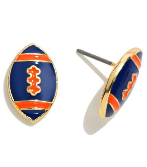 Epoxy Football Stud Earrings | Stud Earrings – Image 3