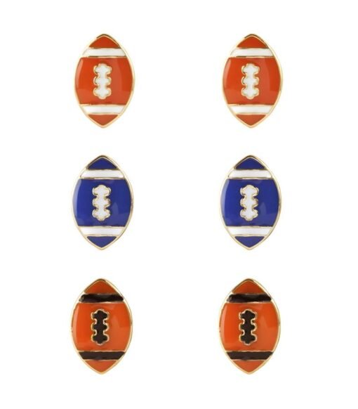 Epoxy Football Stud Earrings | Stud Earrings – Image 6