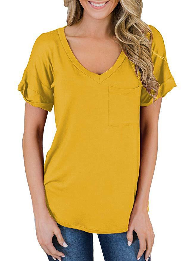 Everyday V-Neck Boyfriend Pocket Tee – Image 6