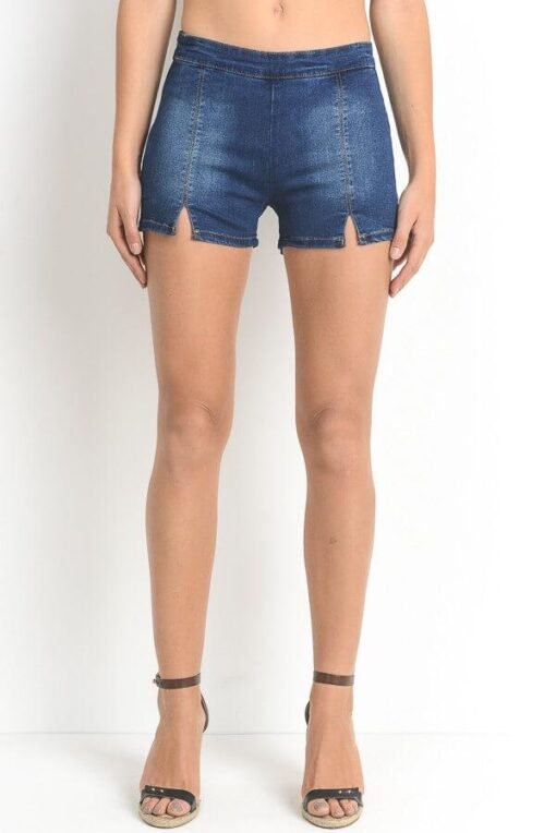 Flat Front Dressy Denim Shorts – Image 4