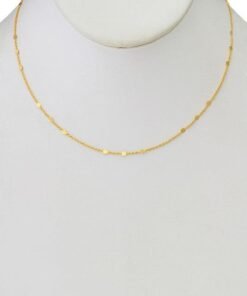 Flat Round Chain Necklace Jewelry