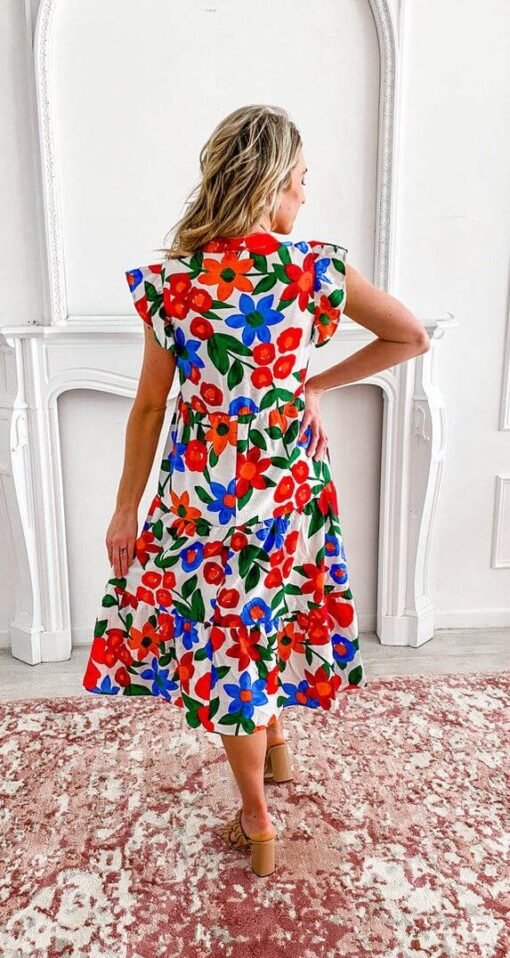 Floral Fusion Midi Dress | Summer Midi Dresses – Image 3