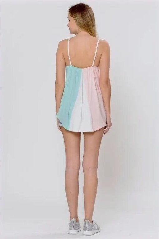Flowy Color-Block Asymmetrical Hem Tank | Womens Tank – Image 5