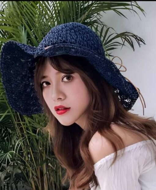 Foldable Raffia Straw Hat – Image 4