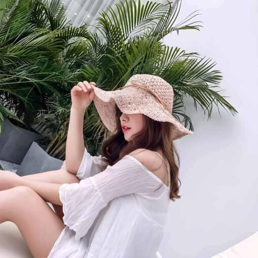 Foldable Raffia Straw Hat – Image 5
