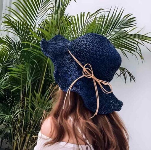 Foldable Raffia Straw Hat – Image 6