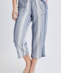Frayed Stripe Culottes | Women's Capris | Women's Summer Pants