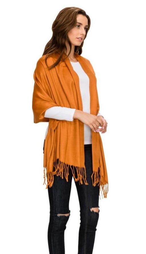 Pashmina Fringe Shawl-Scarf | Women's Shawl – Image 5