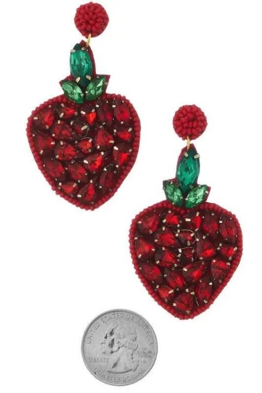 Fun Strawberry Earrings Jewelry – Image 3