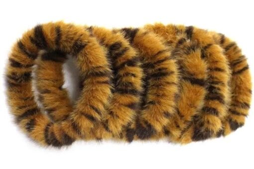 Furry Tiger Scrunchies (Set of 3) Hair Accessories – Image 3