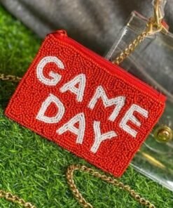 Game Day Beaded Coin Pouch