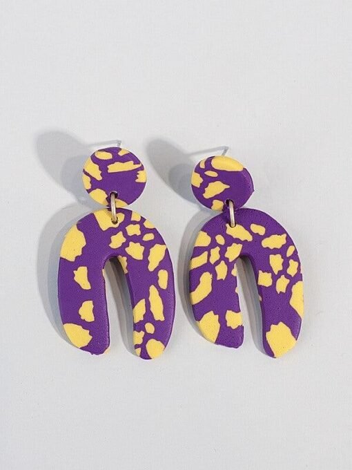 Gameday Glory Polymer Clay Arch Earrings – Image 3