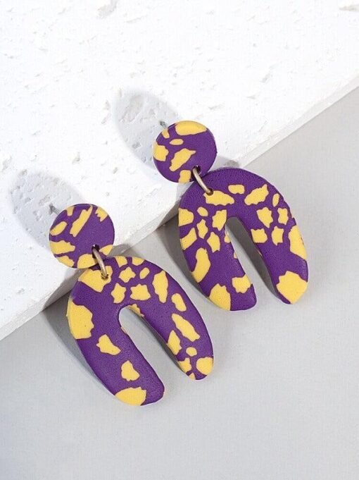 Gameday Glory Polymer Clay Arch Earrings – Image 4