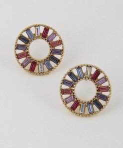 Girly Gemstone Stud Earrings Earrings