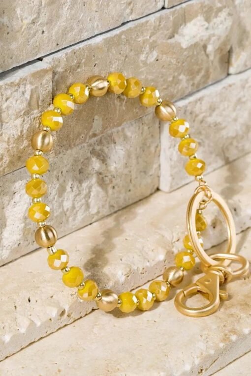 Glass Beaded Beauty Key Ring Bracelet – Image 4