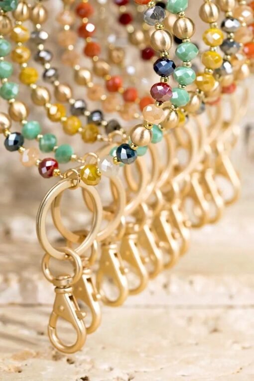 Glass Beaded Beauty Key Ring Bracelet – Image 5