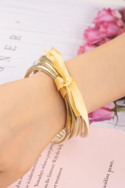 Jelly Glitter Bangle Bracelet Set | Perfect Gameday Colors – Image 3