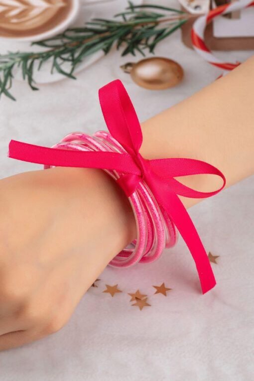 Jelly Glitter Bangle Bracelet Set | Perfect Gameday Colors – Image 4