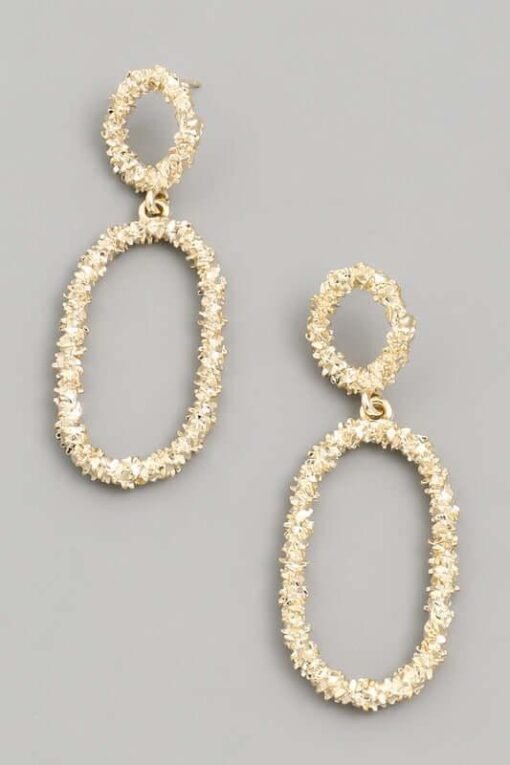 Ring Ring Oval Drop Earrings Jewelry