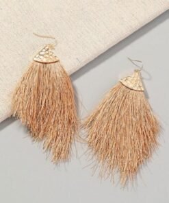 Gold Tassel Fringe Earrings | BOHO Earrings
