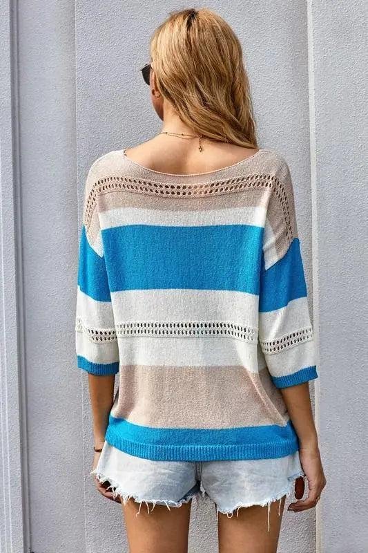 Grace Casual Loose Knit Sweater Mature Women's Clothing Boutique – Image 5