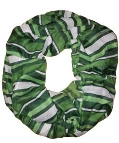 Green White Striped Infinity Scarf | Mature Women's Accessories