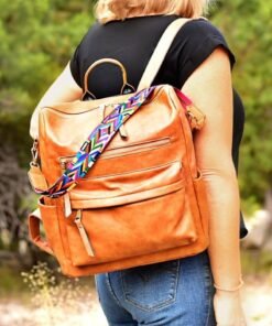 Convertible Backpack Purse – Adjustable & Vegan Leather