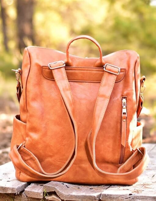 Convertible Backpack Purse – Adjustable & Vegan Leather – Image 4