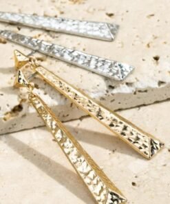 Hammered Drop Earrings Jewelry