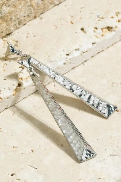 Hammered Drop Earrings Jewelry – Image 4