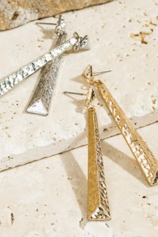 Hammered Drop Earrings Jewelry – Image 6