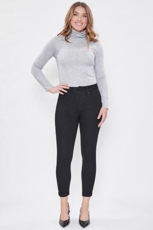 Hide Your Muffin Top Two Button Rolled Cuff Jean – Image 5