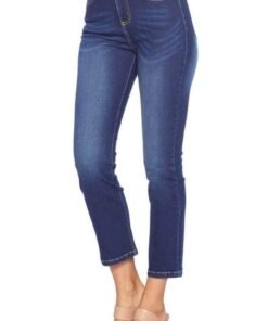 Dark Wash High-Rise Ankle Jeans