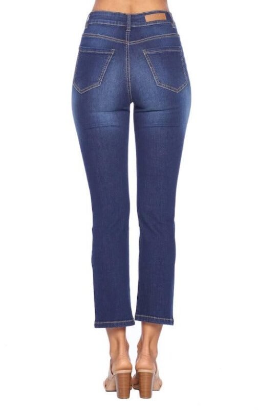 Dark Wash High-Rise Ankle Jeans – Image 5