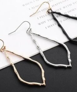 Hollow Waterdrop Dangle Earrings Jewelry