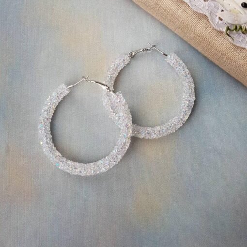 Iced Hoop Earrings – Image 3