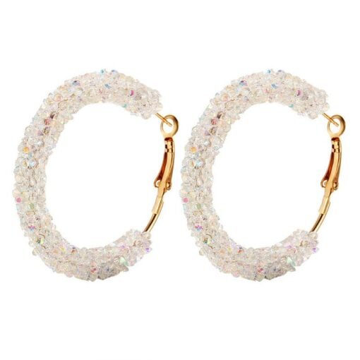 Iced Hoop Earrings – Image 4