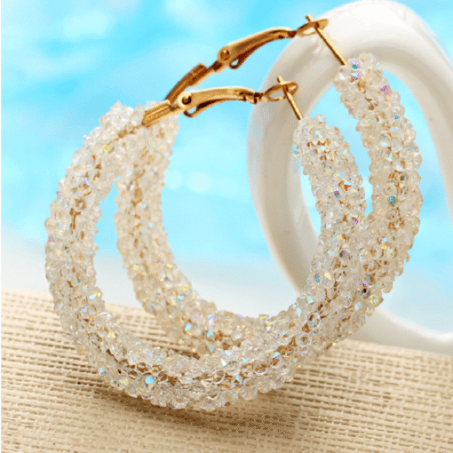 Iced Hoop Earrings – Image 6