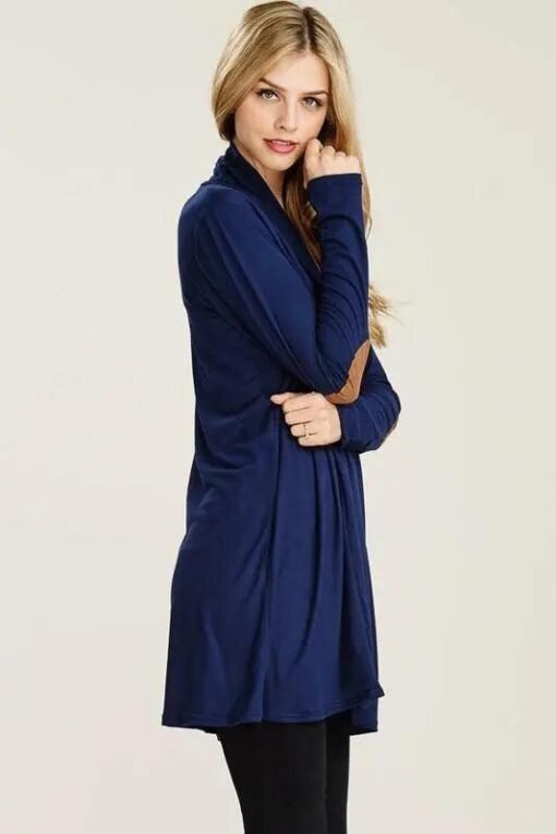 Jacqueline Cardigan with Suede Patches Outerwear – Image 4