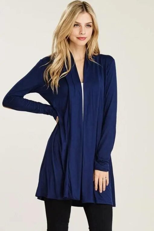 Jacqueline Cardigan with Suede Patches Outerwear – Image 5