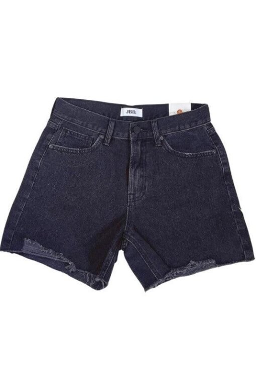 JBD by Just Black Denim Hi-Rise Frayed Shorts