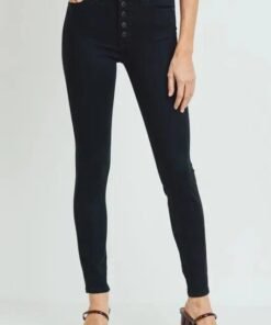 JUST USA Black Button Down Skinny Jeans