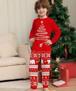 Kids Home for the Holidays Christmas Print Pajama Set