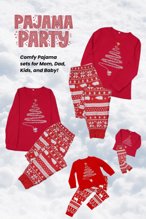 Kids Home for the Holidays Christmas Print Pajama Set – Image 5