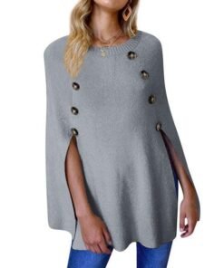 Lazy Day Button Poncho | Outerwear