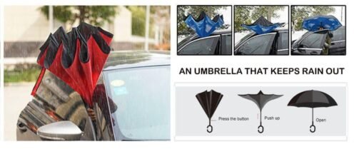 Leopard Parquet Inverted Umbrella – Image 6