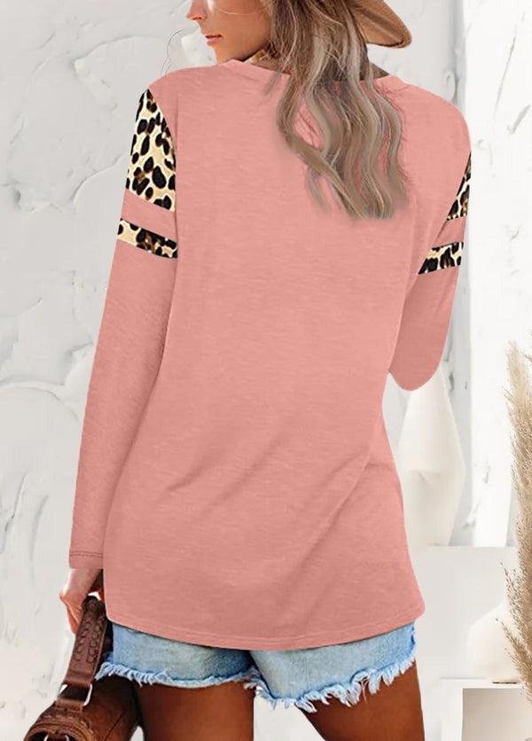 Leopard Print Pocket V-Neck Top | Animal Print Pocket Tee – Image 5